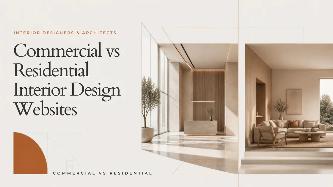 Commercial vs Residential Interior Design: Why One Website Cannot Serve Both