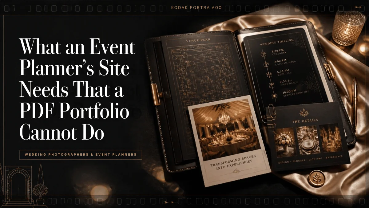 What an Event Planner's Website Needs That a PDF Portfolio Cannot Do