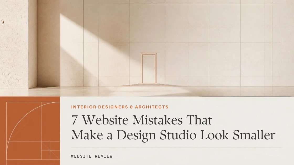7 Website Mistakes That Make a Design Studio Look Smaller Than It Is
