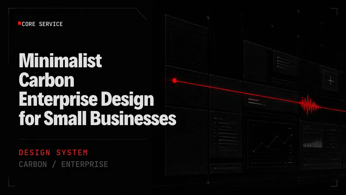 Minimalist Carbon Enterprise Design: Why Less Visual Clutter Converts More