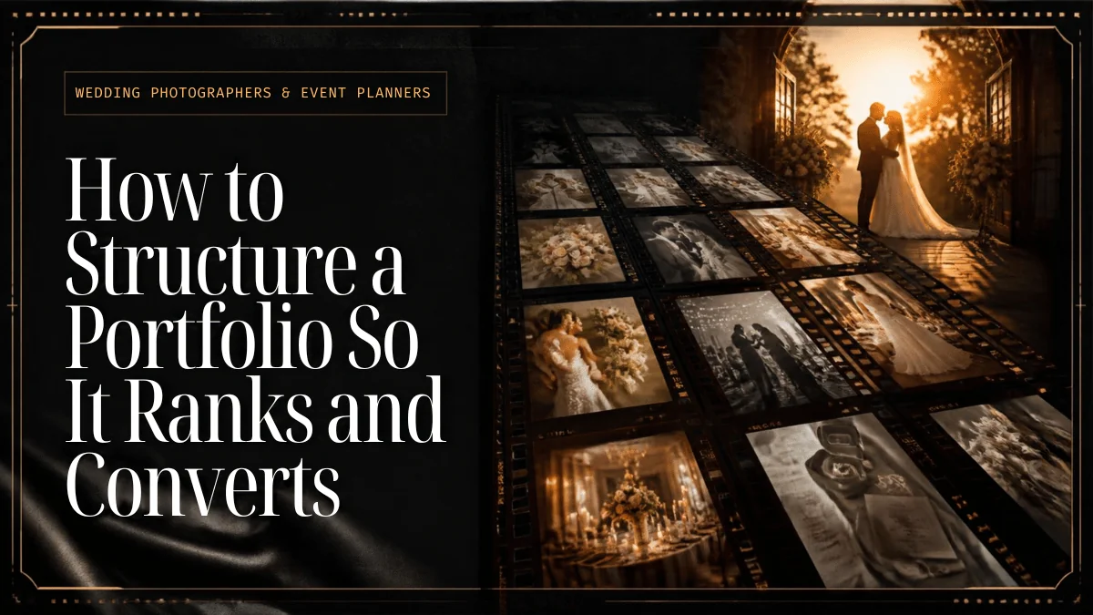 How to Structure a Wedding Photography Portfolio So It Ranks and Converts