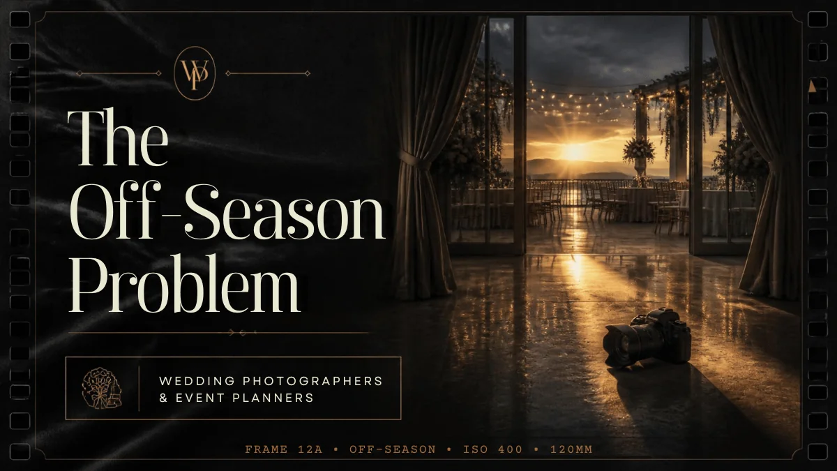 The Off-Season Problem: What a Wedding Photographer's Website Should Do When Enquiries Slow Down